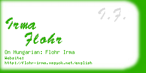 irma flohr business card